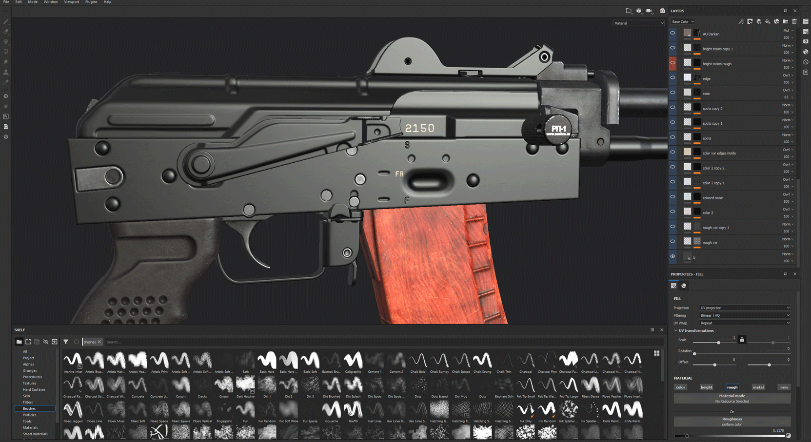 突击步枪3d模型制作从zbrush到3dsmax工作流程教程